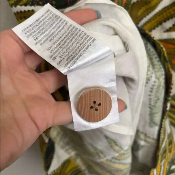 FARM RIO Spotted Leaves utility linen mini dress XL - Picture 7 of 10